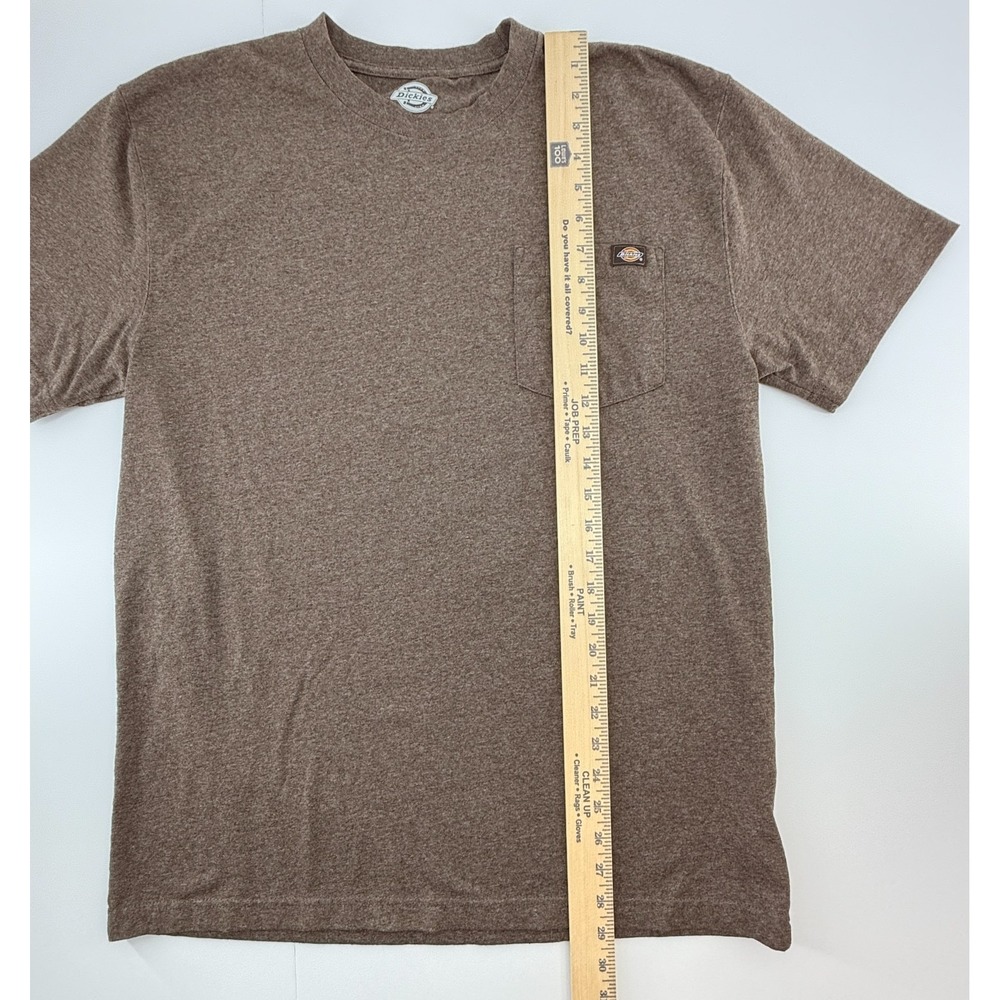Dickies Mens Medium Brown Pocket T Shirt Workwear Short Sleeve Cotton Blend Tee - Picture 7 of 7